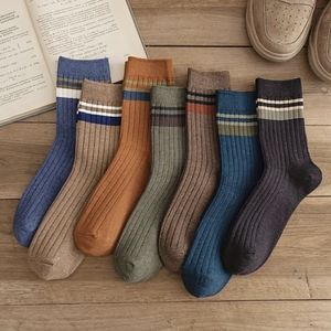 Men's Casual Color Fashion Crew Socks 7-pair